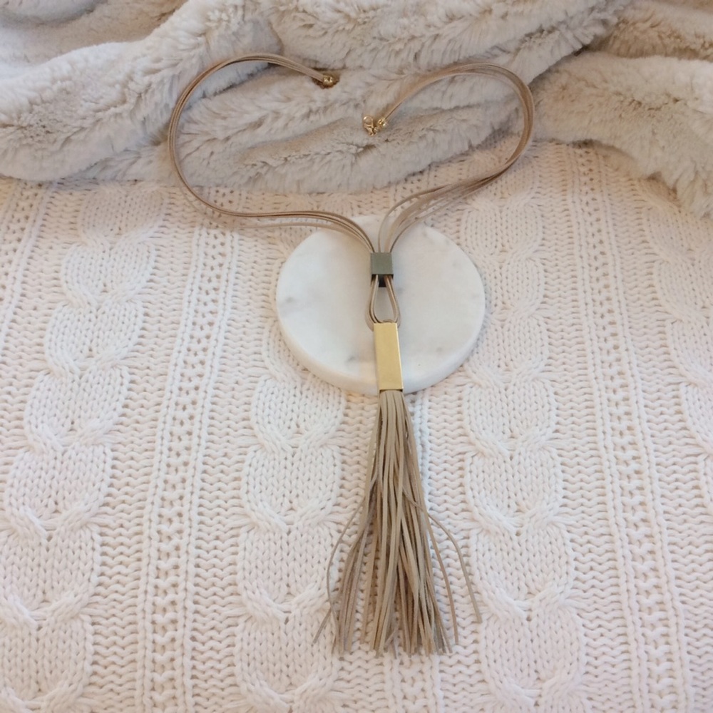 Tan Leather Necklace